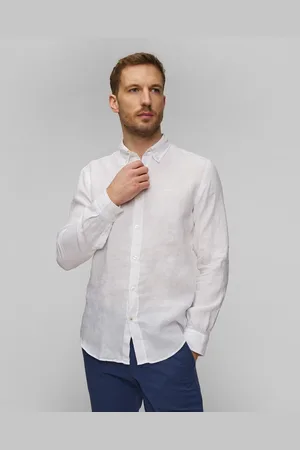 HUGO BOSS Lněná Pánská Košile Hugo
