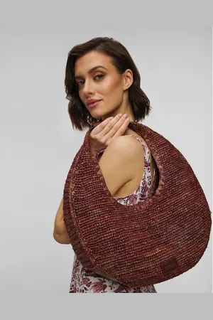 Staud Košík Large Raffia Moon