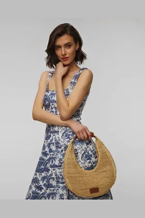 Staud Košík Moon Raffia Tote