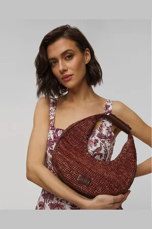 Staud Košík Moon Raffia Tote