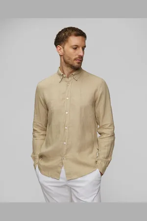 HUGO BOSS Lněná Pánská Košile Hugo