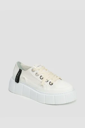 INUIKII Bílé Dámské Boty Matilda Canvas Low