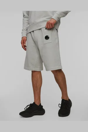 C.P. Company Pánské Kraťasy C.p. Company Malfile Fleece Shorts V Šedé Barvě