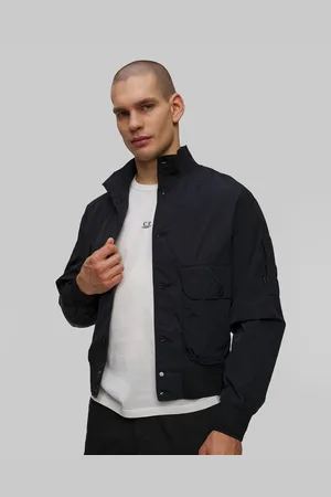 C.P. Company Tmavě Modrá Pánská Bunda C.p. Company Chrome-r Full Button Jacket