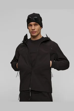 C.P. Company Pánská Softshellová Bunda C.p. Company Shell-r Goggle Jacket V Černé Barvě
