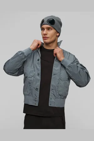 C.P. Company Pánská Bunda C.p. Company Chrome-r Full Button Jacket V Šedé Barvě
