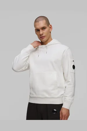 C.P. Company Pánská Mikina C.p. Company Cotton Diagonal Fleece Resist Dyed Hooded Lens