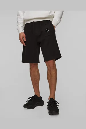 C.P. Company Pánské Kraťasy C.p. Company Malfile Fleece Shorts V Černé Barvě