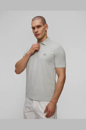 C.P. Company Pánské Polo C.p. Company 1020 Jersey Logo Polo V Šedé Barvě