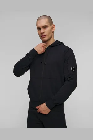 C.P. Company Pánská Mikina C.p. Company Light Fleece Full Zip Hooded Sweatshirt V Tmavě Modré Barvě