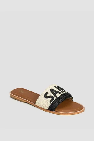 DE SIENA Dámské Vyplétané Pantofle Saint Tropez Raffia