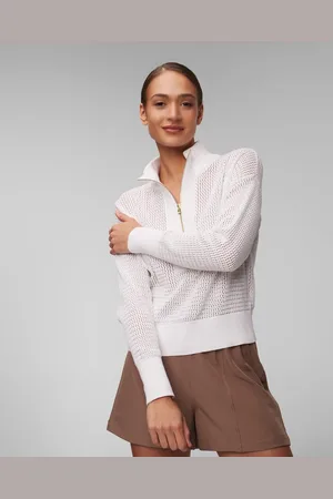 Varley Bílý Dámský Svetr Aurora Half Zip Knit