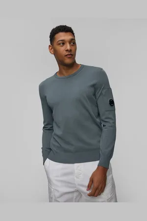 C.P. Company Pánský Svetr C.p. Company Cotton Crepe Crewneck Lens Knit