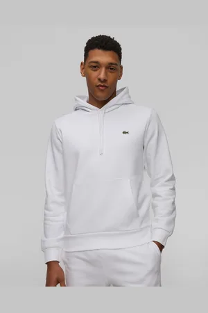 Lacoste Pánská Mikina S Kapucou V Bílé Barvě