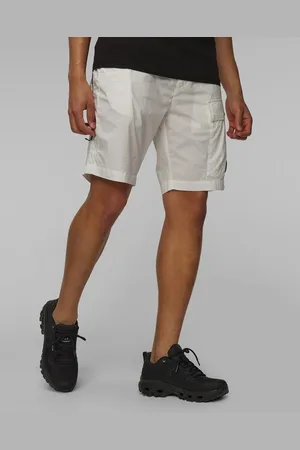 C.P. Company Pánské Kapsáčové Kraťasy C.p. Company 50 Fili Stretch Cargo Shorts V Bílé Barvě