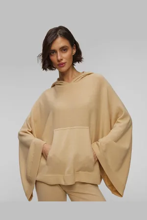 Allude Vlněný Dámský Kimono Svetr V Béžové Barvě