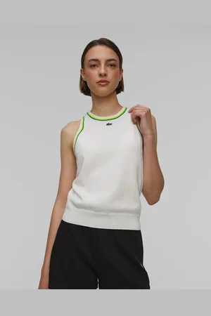 Lacoste Bílé Dámské Tílko Z úpletu