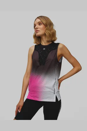 X Bionic Běžecké Tílko Unisex Corefusion Run Tank V Černorůžové A Bílé Barvě