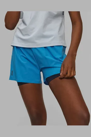 On Running Dámské Běžecké šortky 3" Performance 2-in-1 Short V Modrém Barevném Provedení