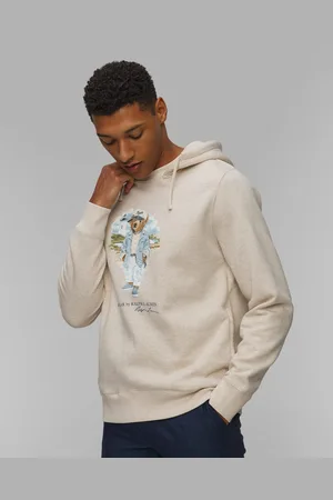 Ralph Lauren Pánská Mikina S Kapucou V Béžové Barvě