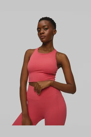 Casall Dámský Sportovní Top Multi Rib Seamless Padded Sports Top V Růžové Barvě