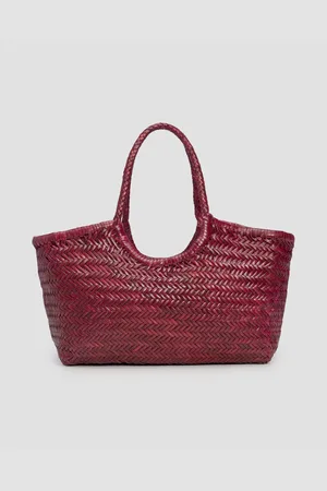 Dragon Diffusion Kožená Taška Nantucket Basket Big V Bordó Barevném Odstínu
