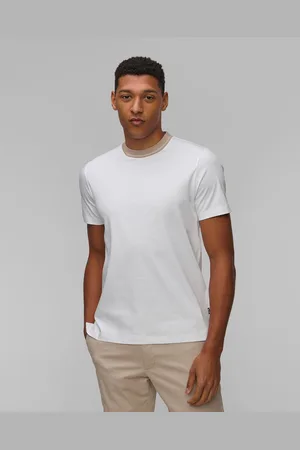 HUGO BOSS Bílé Pánské Tričko Hugo H Tessler