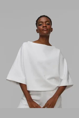 Casall Bílé Dámské Oversize Tričko Aria Cropped Boatneck