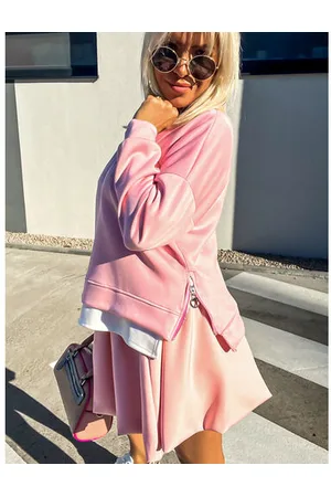 Star Style Dámska mikina so zipsom na bokoch ADALIA
