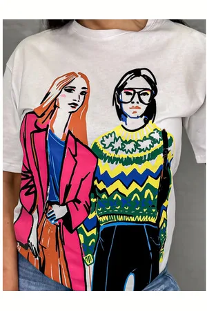 Star Style Biele tričko s 3D potlačou CASEY