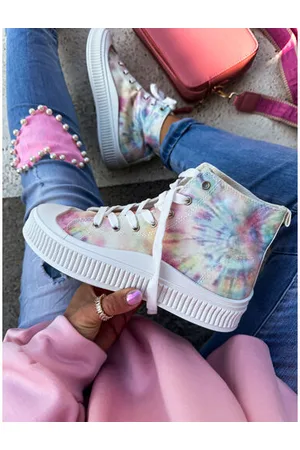 Star Style Pestrofarebné členkové tenisky RAINBOW