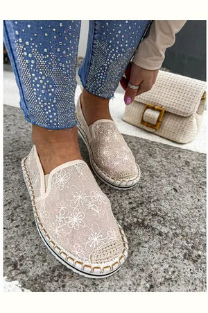 Star Style Vyšívané sieťované espadrilky VIVITA