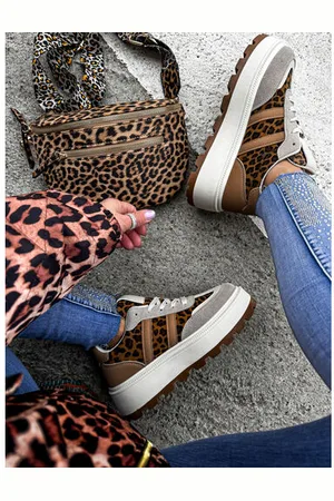 Star Style Leopardie platformové tenisky BENIRA