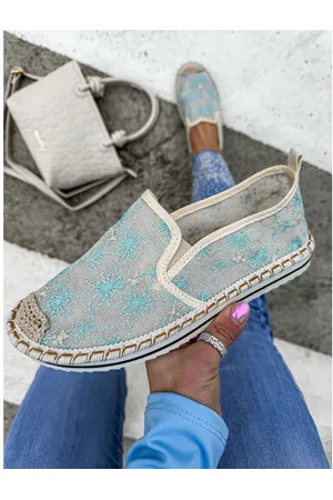Star Style Vyšívané sieťované espadrilky VIVITA