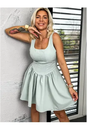 Star Style Zelené dámske minišaty STEPHANY