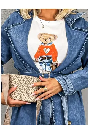 Star Style Biele tričko s medvedíkom GISLA