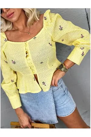 Star Style Elegantná dámska crop-blúzka MARLISS