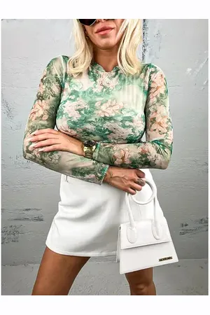Star Style Kvetované šifónové tričko PAYSON