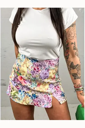 Star Style Kvetované sukňové nohavice FLORYNA
