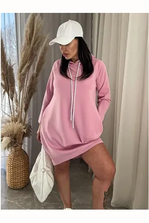Star Style Ružové mikinové šaty IZABELLA