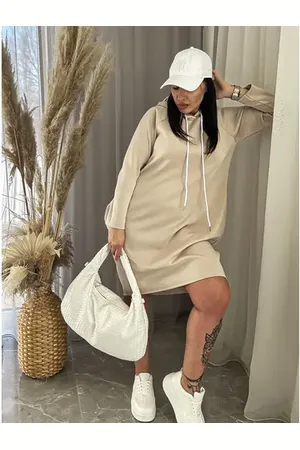 Star Style Béžové mikinové šaty IZABELLA