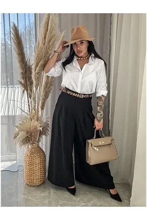 Star Style Elegantné wide-leg nohavice NELMA