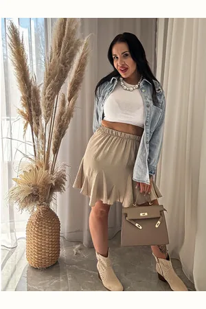 Star Style Riasená sukňa s gumeným pásom ZADIE