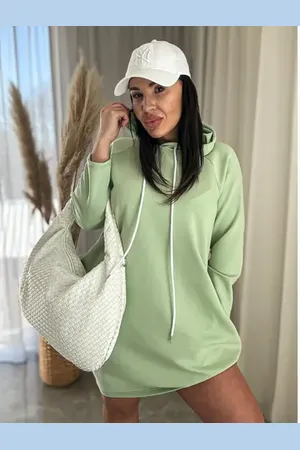 Star Style Mentolové mikinové šaty IZABELLA
