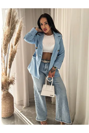 Star Style Elegantné predĺžené dámske sako ZELINDA