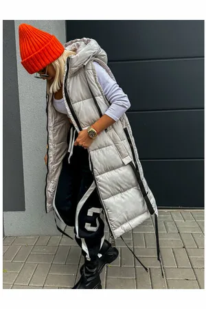 Star Style Dlhá prešívaná vesta s kapucňou SOPHIA+