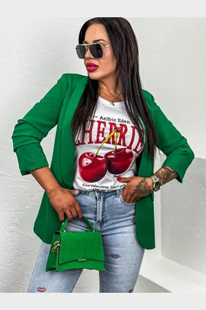 Star Style Tmavozelené dámske sako LILLA