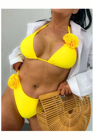 Star Style Žlté fashion bikiny+