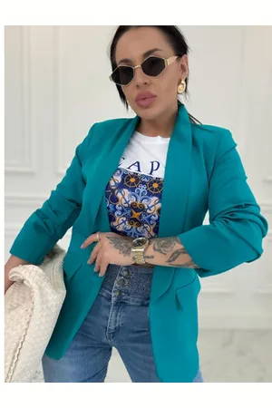 Star Style Tyrkysové dámske sako LILLA