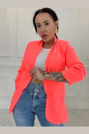 Star Style Neon peach dámske sako LILLA